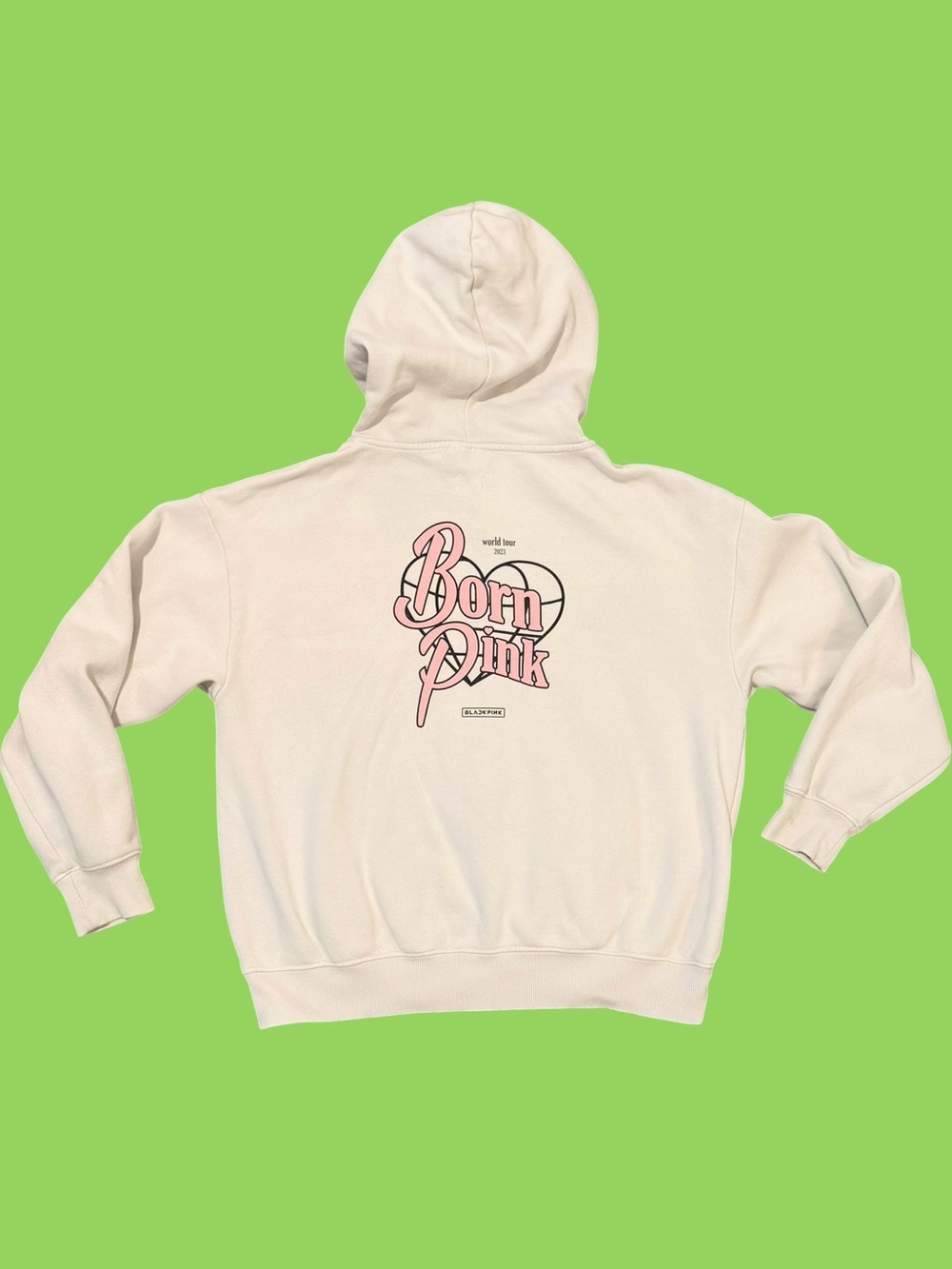 2023 Blackpink Cottonon White Embroidered Hoodie Born Pink Size Small